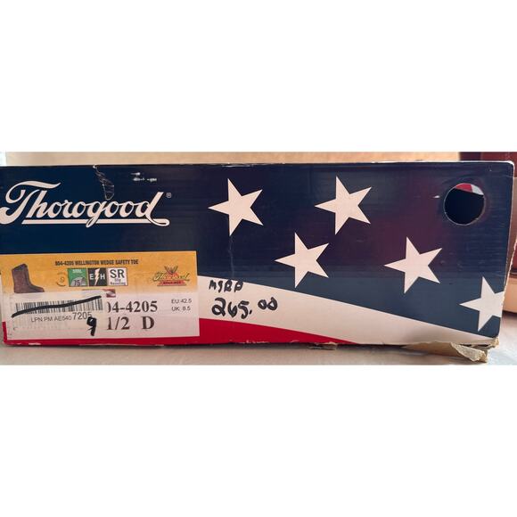 Thorogood Work Boots 11" Wellington Mens 9.5D Steel Toe, EH Leather 804-4205 - Picture 11 of 11